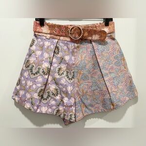 NWT AU2 Zimmermann Kaleidoscope silk & cotton Beaded Hem Shorts